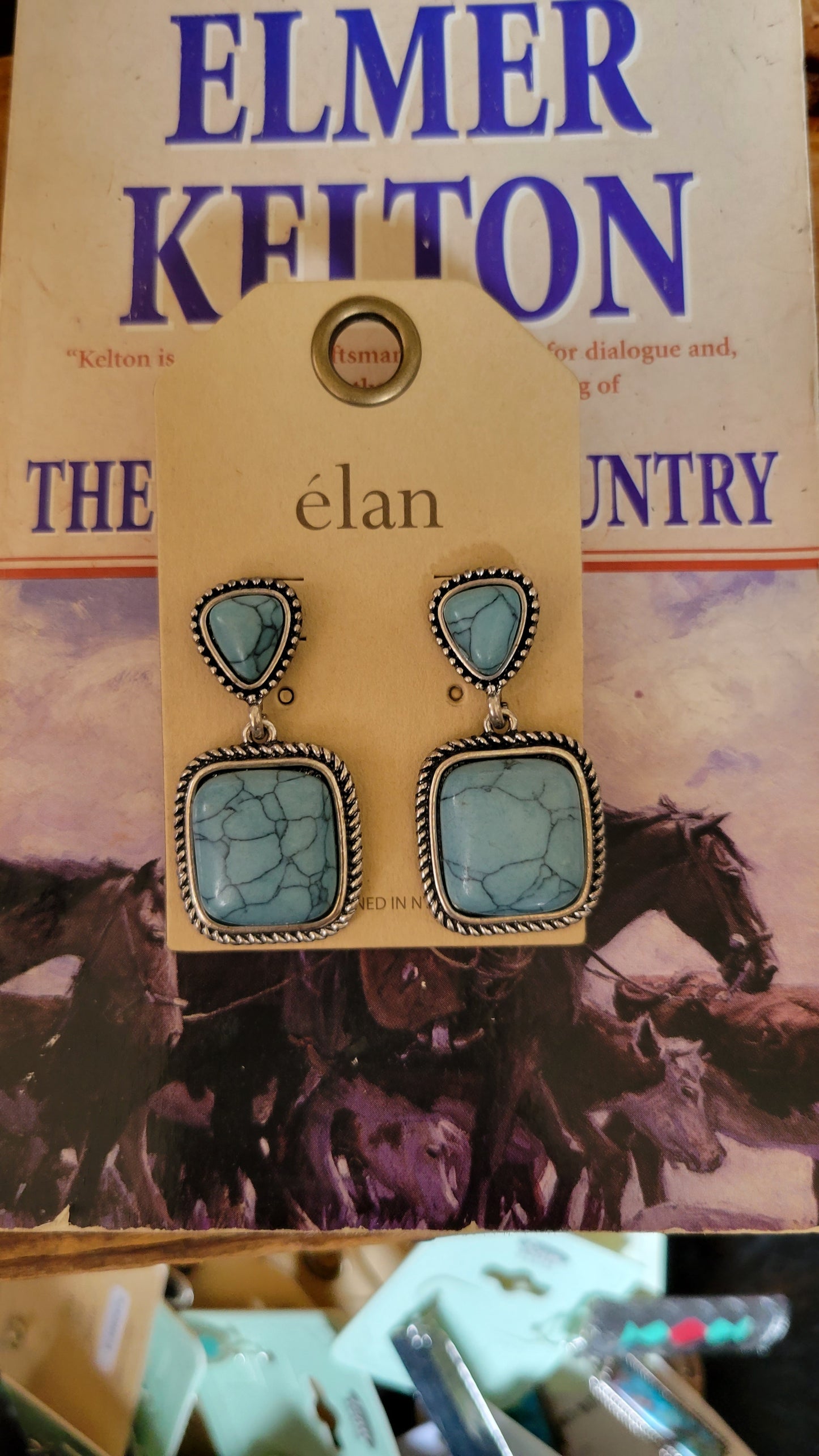 Blue Turquoise colored earings