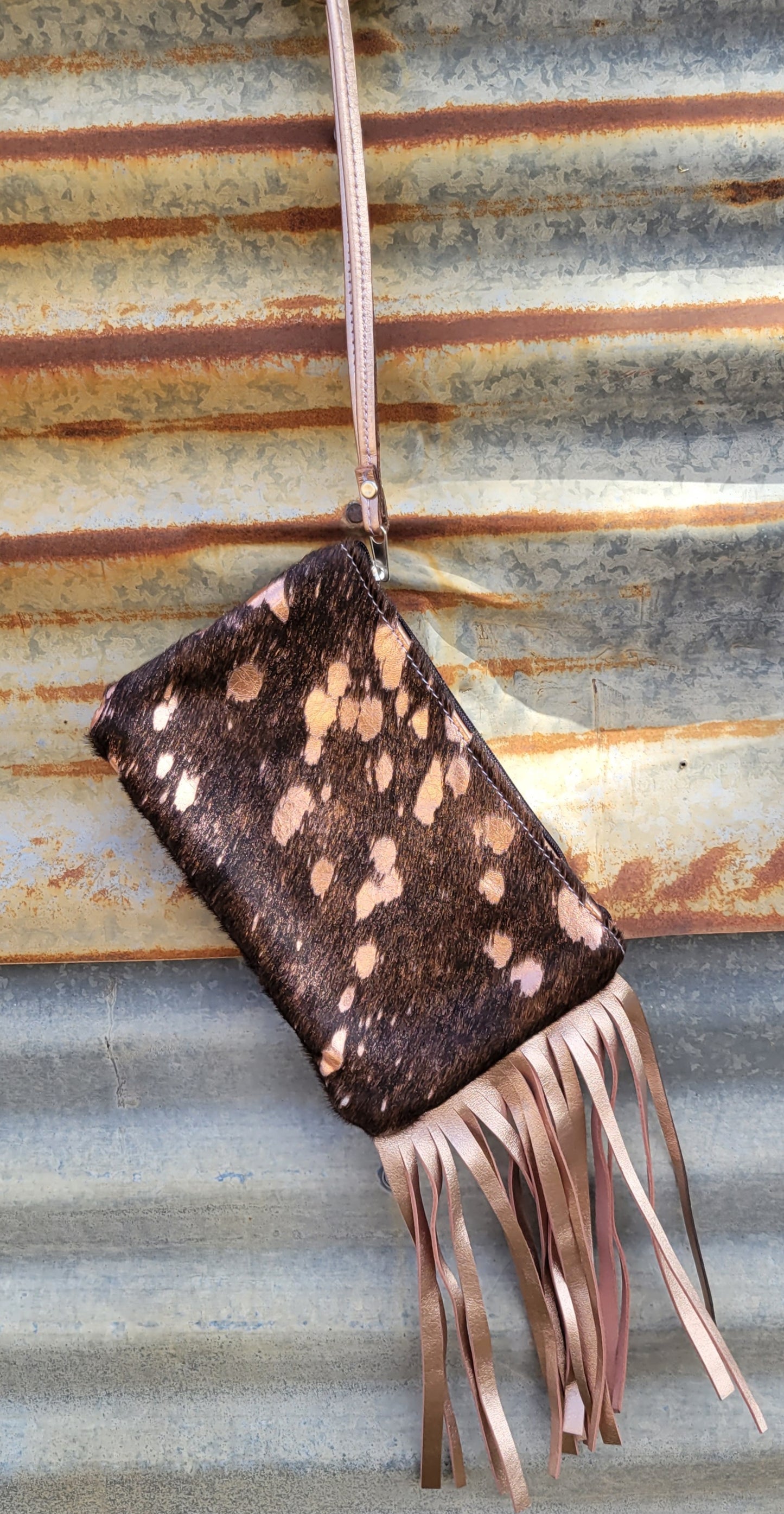 Winnebago Cowhide Wristlet