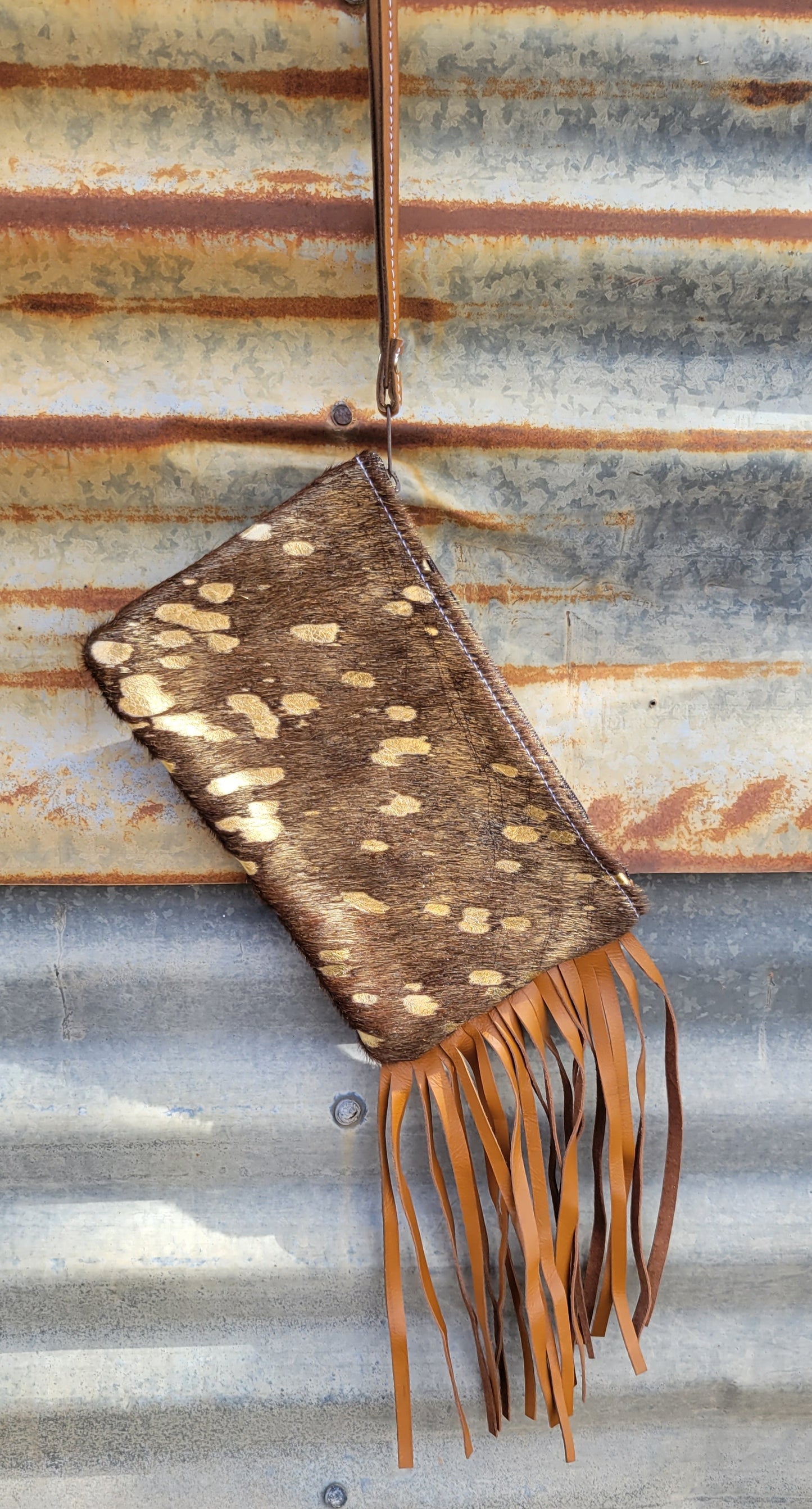 Winnebago Cowhide Wristlet