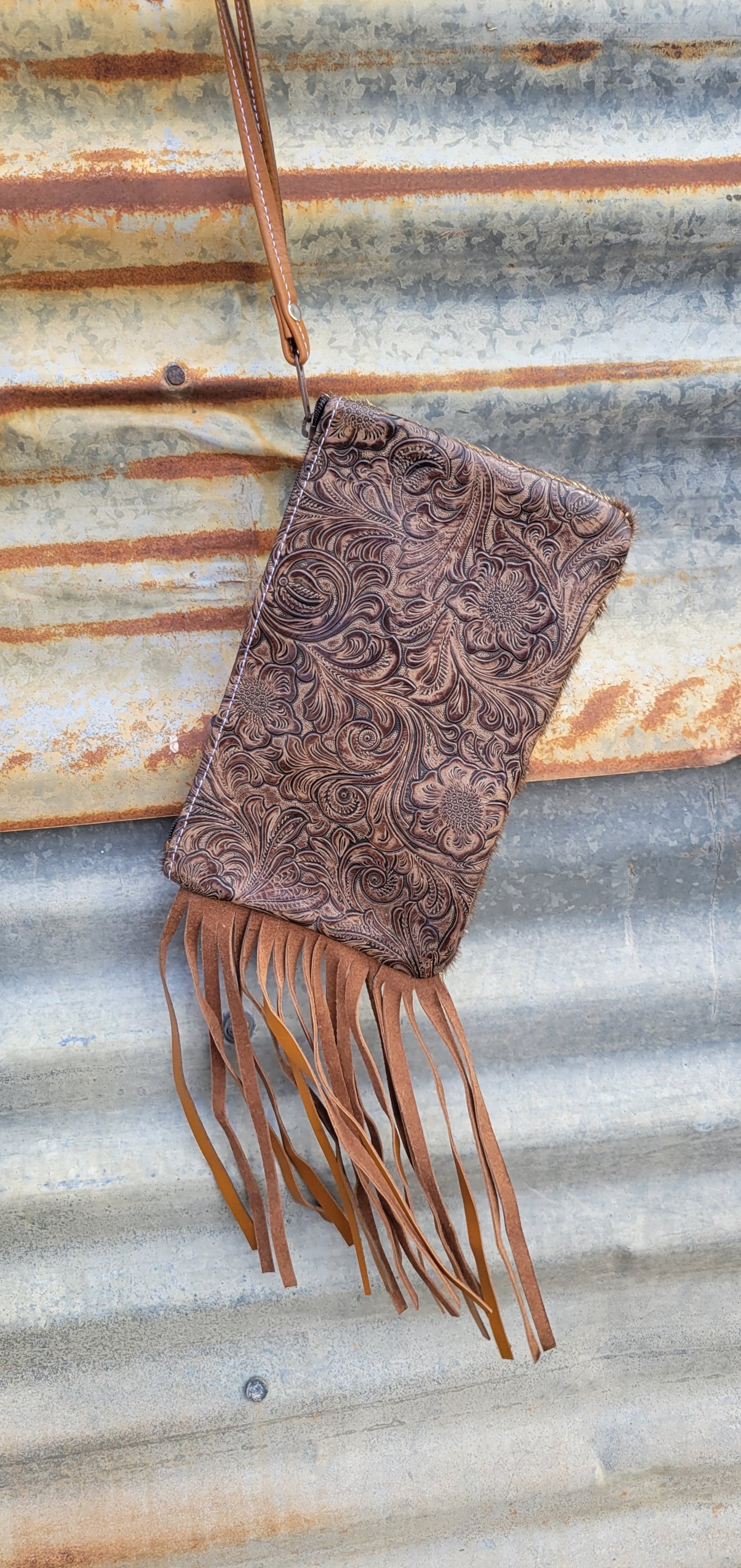 Winnebago Cowhide Wristlet