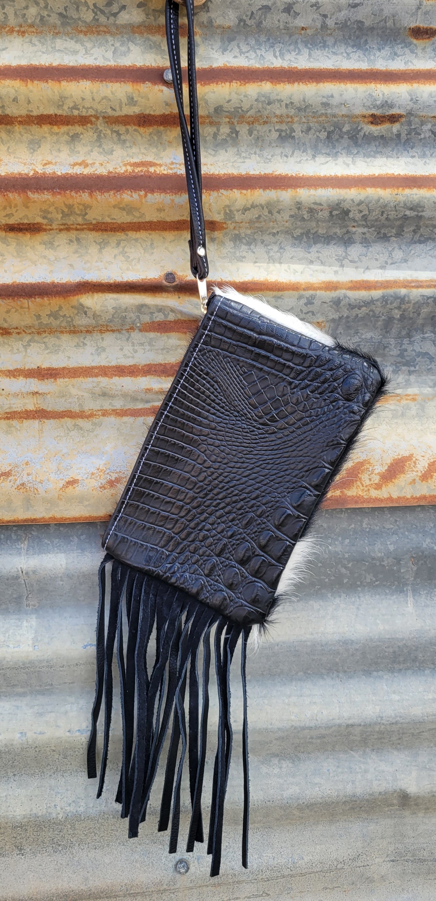 Winnebago Cowhide Wristlet