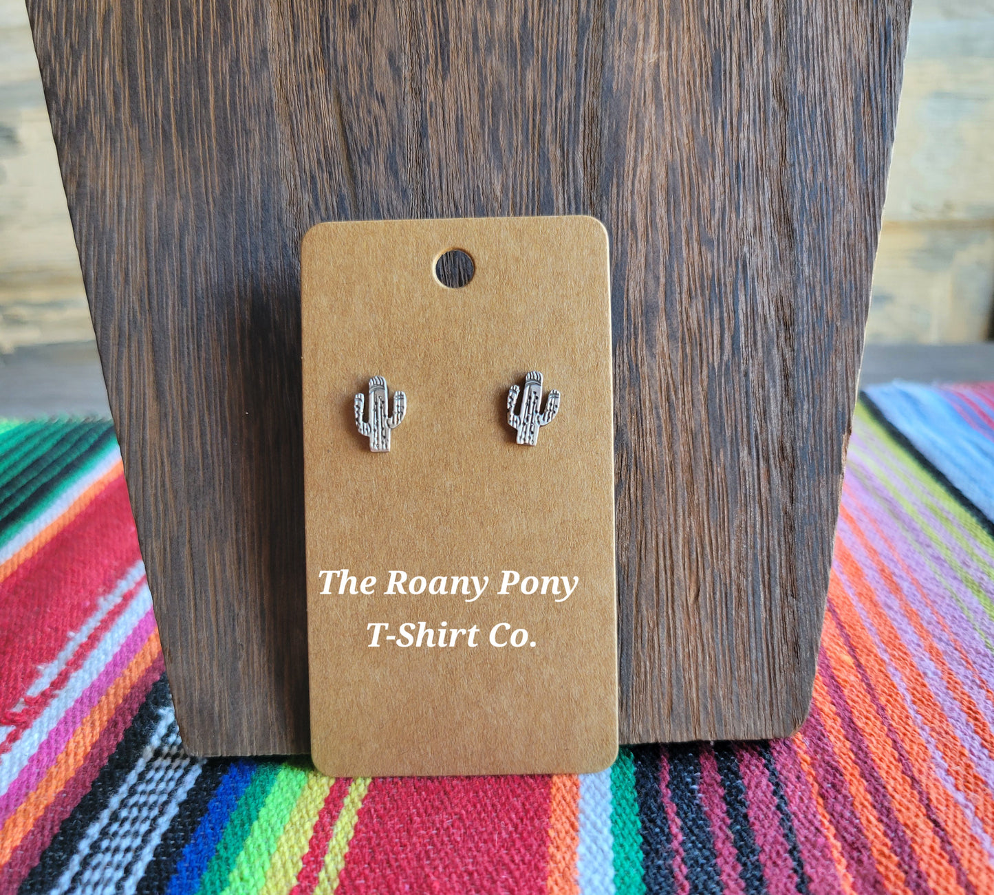 Sterling cactus studs